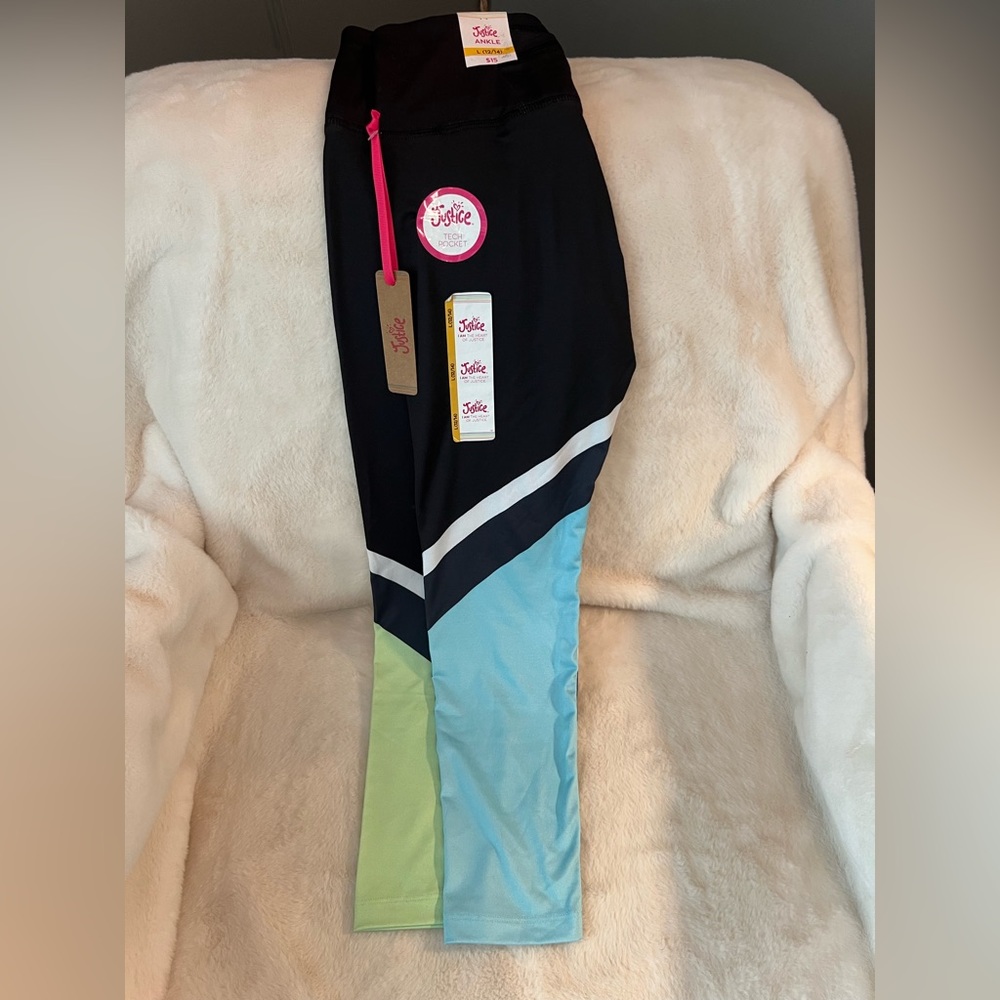 NWT Large 12/14 Justice Geometric Junior Leggings